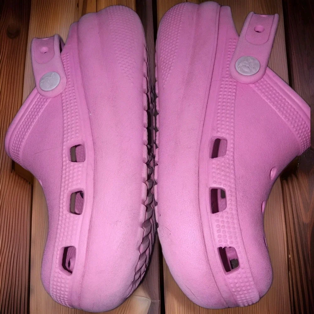 Crocs Classic Crush Clog‎ Pink Sz C13 Platform Shoes Iconic Girls 13
